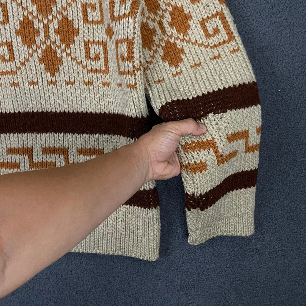 Vintage Pendleton Cardigan Sweater Mens XL Cowichan Aztec Big Lebowski Dude